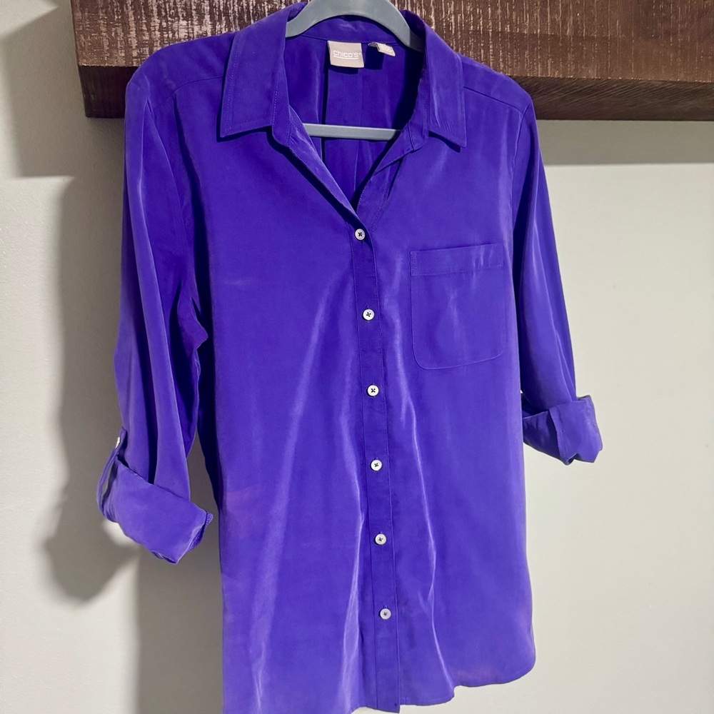 Purple Button-Up Shirt